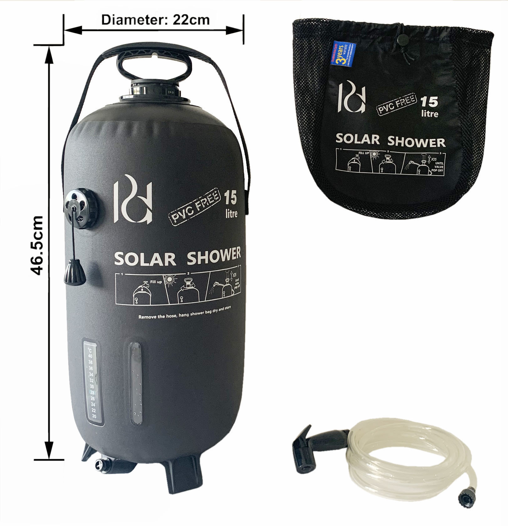 15L SOLAR SHOWER BAG
